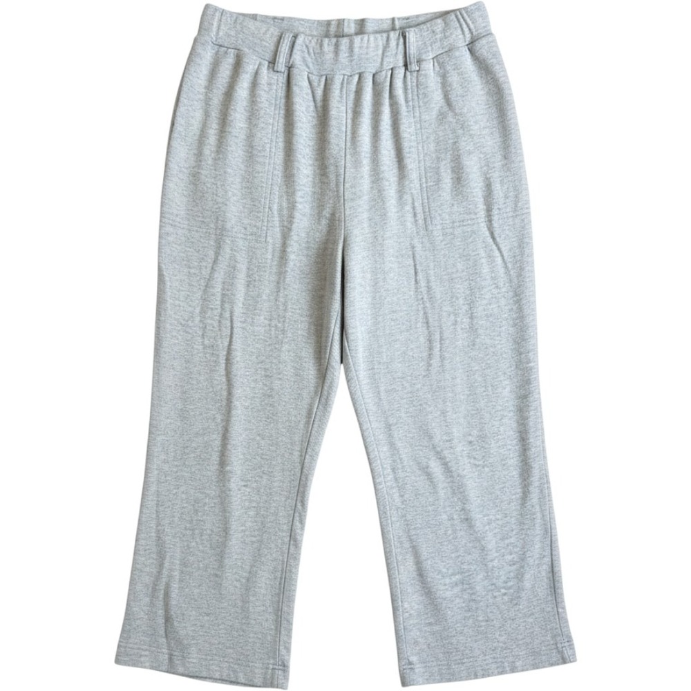 Free People Beach Heather Gray Cropped Sweatpants Elastic Waist Athleisure soft